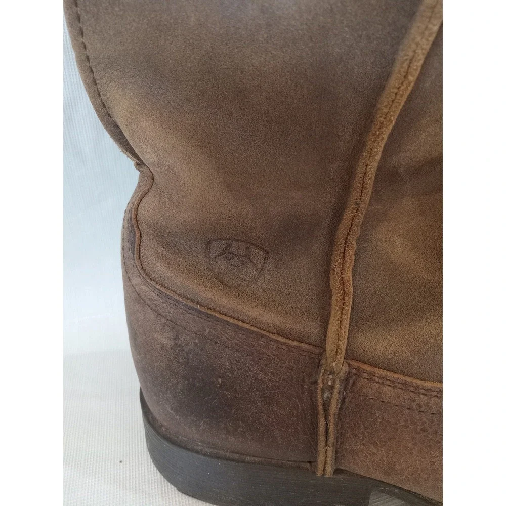 Ariat Youth Brown Leather Square Toe Roper Western Cowboy Boots 10007692 Size 2
